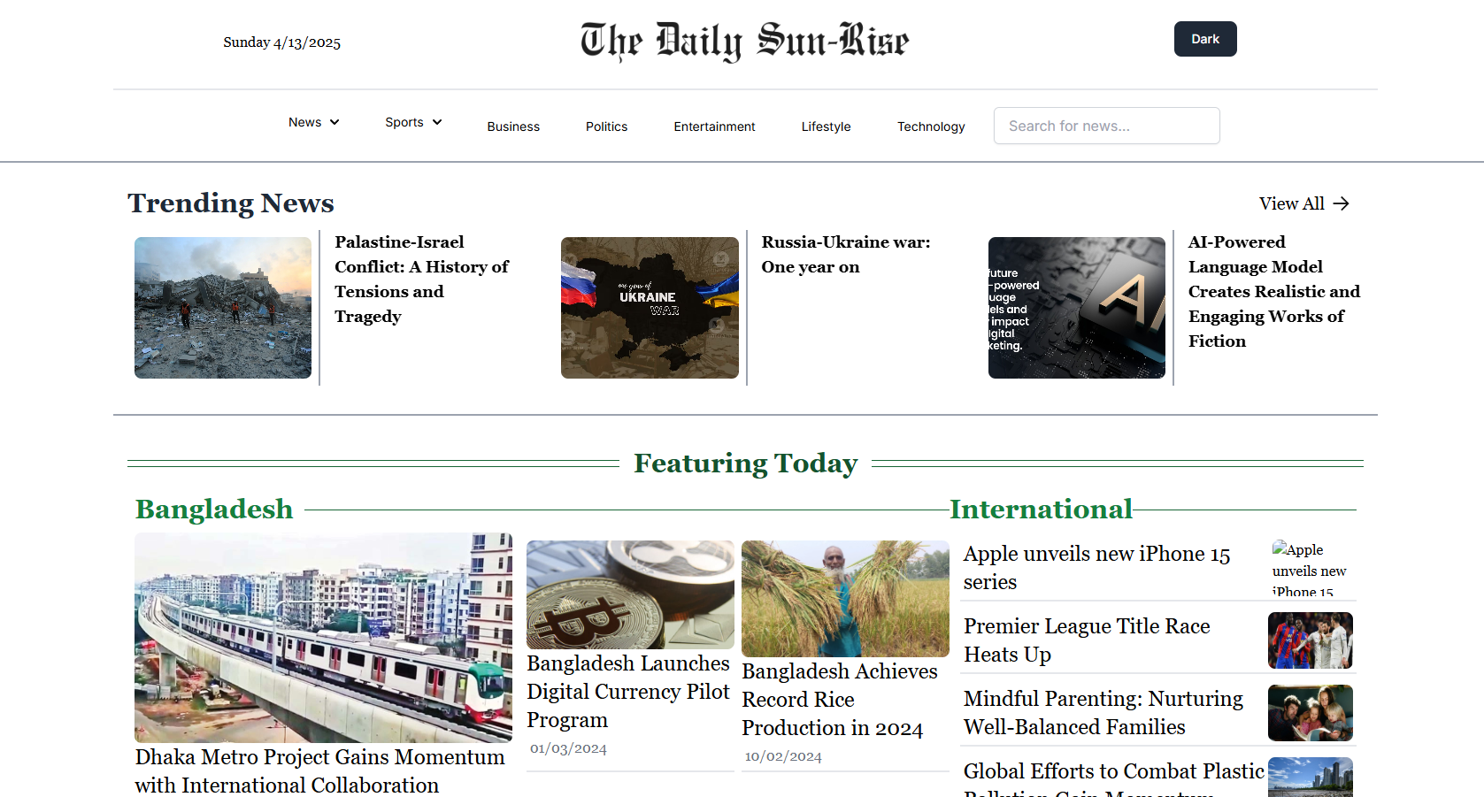 The Daily SunRise Online Newspaper